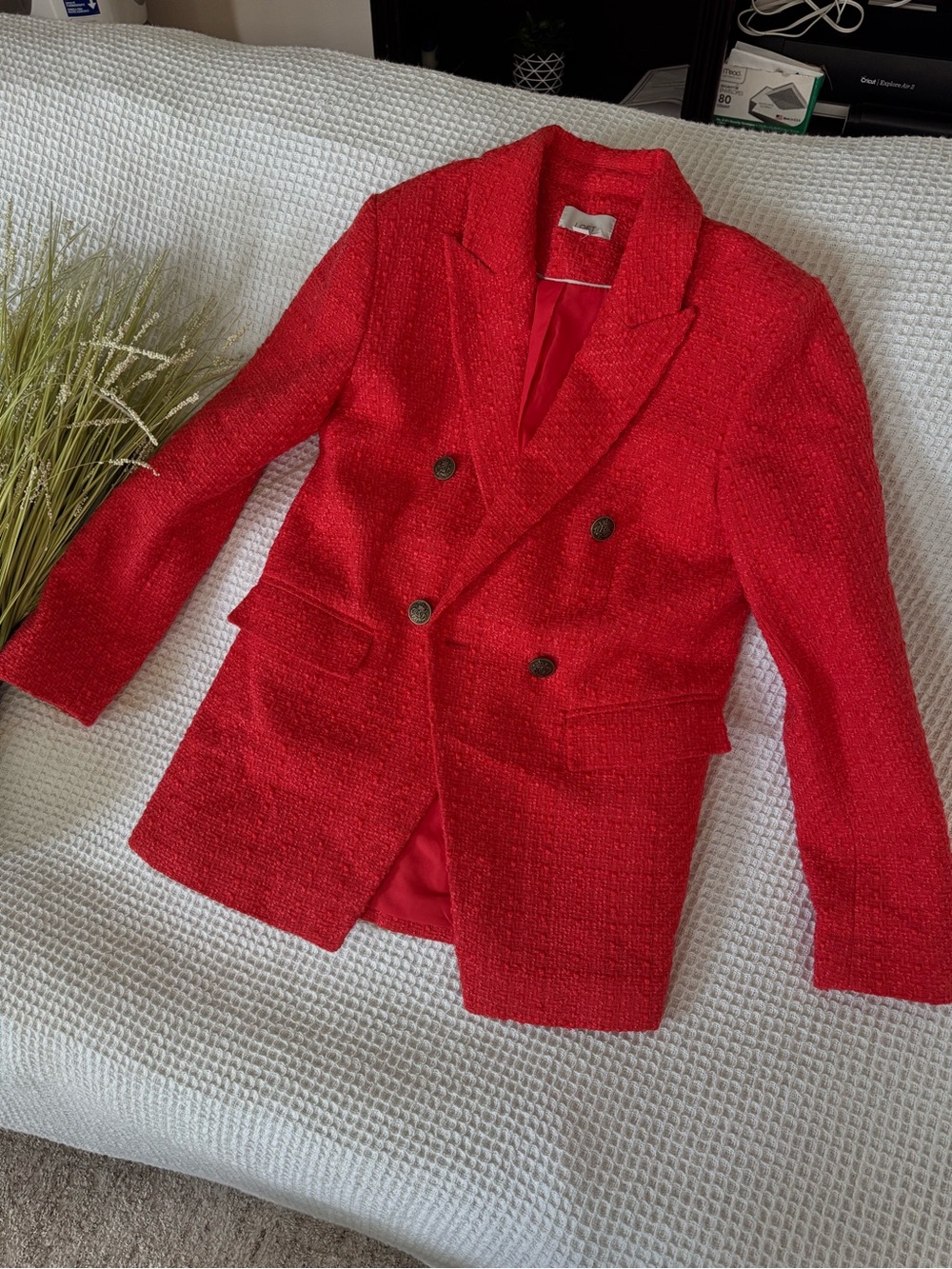 LOFT womens Double-Breasted Blazer Coat